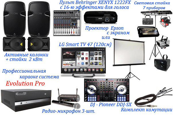 Аренда караоке - 16000 руб.