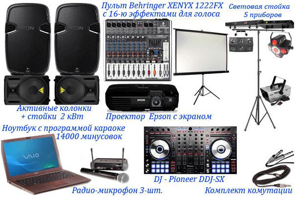 Аренда караоке - 10000 руб.